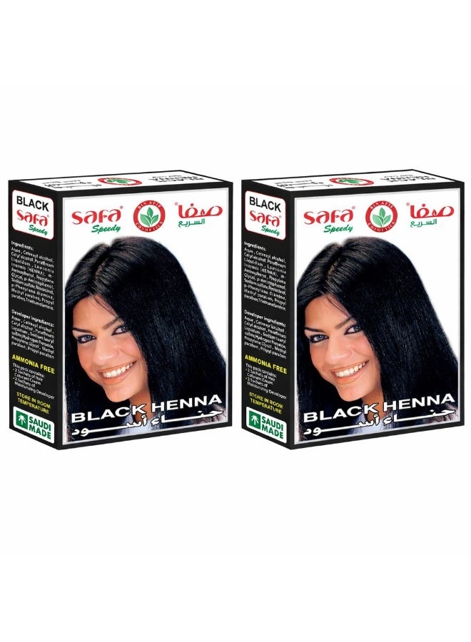 Fast Hair Dye- SAFA– Original Black Color, Long-Lasting Coverage with Natural Shine
